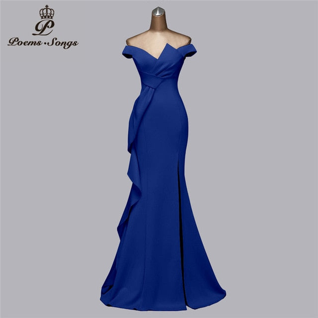 Beautiful new candy color evening dresses gree dress prom dresses mermaid vestidos de fiesta de noche women dress elegant