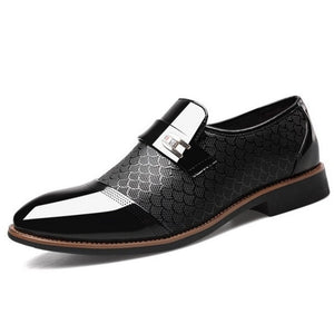 Mazefeng Fashion Slip on Men Dress Shoes Men Oxfords Fashion Business Dress Men Shoes 2019 New Classic Leather Men'S Suits Shoes