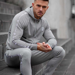 Tracksuit Men Sport Kit Zipper Sweatshirts+Joggers Gym Clothing Fitness Workout Clothes Long Sleeve Mens Sportswear Running Sets