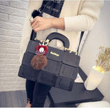 High quality women bag suture Boston bag inclined shoulder bag women leather handbags Travel Bags 0232#