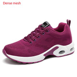 Fashion Women Lightweight Sneakers Running Shoes Outdoor Sports Shoes Breathable Mesh Comfort Running Shoes Air Cushion Lace Up