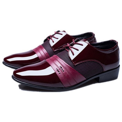 Mazefeng Fashion Slip On Men Dress Shoes Men Oxfords Fashion Business Dress Men Shoes 2020 New Classic Leather Men'S Suits Shoes