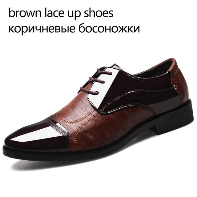 REETENE Fashion Business Dress Men Shoes 2020 New Classic Leather Men'S Suits Shoes Fashion Slip On Dress Shoes Men Oxfords