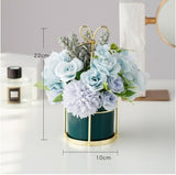 European Ceramic Vase Office Coffee Desktop Artificial Flower Pot Home Furnishing Decoration Crafts Livingroom Table Ornaments