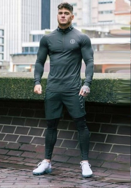 Men Brand Tracksuit Rash gard Kit Quick drying Men Gym Clothes Man Compression Underwear 3-piece Set Long Johns