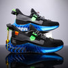 Trendy Blade Running Shoes for Men Breathable Mesh Reflective Sneakers Antiskid Damping Outsole Sport Shoes Training Zapatillas