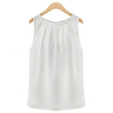 T-Shirt Women 2020 New Summer T Shirt Fashion Sleeveless Round Neck Chiffon Shirt Cheap Cloth Korean Vestidos