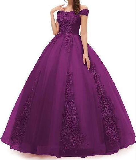 Quinceanera Dresses 2021 New Elegant Boat Neck Luxury Lace Embroidery Vestidos De 15 Anos Party Prom Vintage Quinceanera Gown F