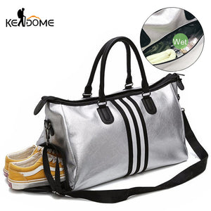 PU Leather Sports For Fitness Yoga Bags Women Travel Sport Handbag Crossbody Waterproof Training Gym Bags Shoes Storage XA932WD