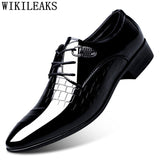 Black Designer Formal Oxford Shoes For Men Wedding Shoes Leather Italy Pointed Toe Mens Dress Shoes 2021 Sapato Oxford Masculino