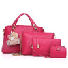 Fashion 4pcs/Set Women Bag PU Leather Luxury Designer Bags Handbag Messenger Bag Shoulder Bag Wallet Bags Dropshipping 30#97