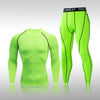 Men's Long-Sleeved Solid Color Compression Quick-Drying Sports Underwear Set Riding Running Fitness Gym Rashguard Sportswear