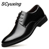 2020 Man Cow Leather Shoes Rubber Sole EXTRA Size 47 Man Office Business Dress Leather Flats Man Split Leather Wedding Shoes