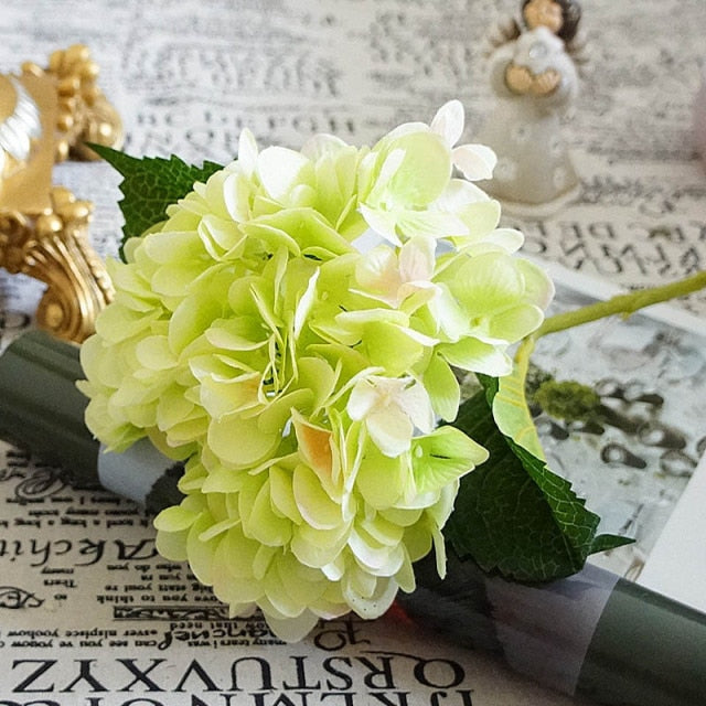 Artificial Flowers Cheap Silk Hydrangea Bride Bouquet Wedding Home New Year Decoration Accessories for Vase Plants Arrangement