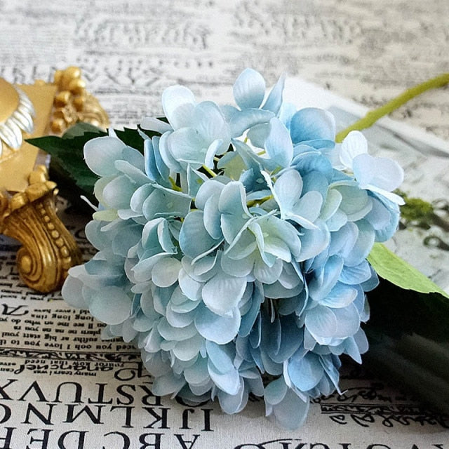 Artificial Flowers Cheap Silk Hydrangea Bride Bouquet Wedding Home New Year Decoration Accessories for Vase Plants Arrangement