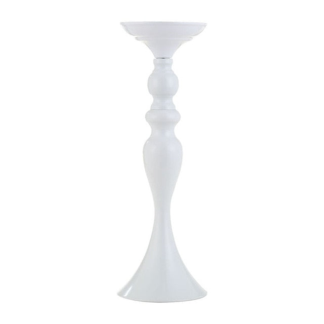 Mercijzyasang Metal Candle Holders Flowers Vase/Stand Candlestick White Candle Holder Floor Vase Wedding/Table Centerpieces 03