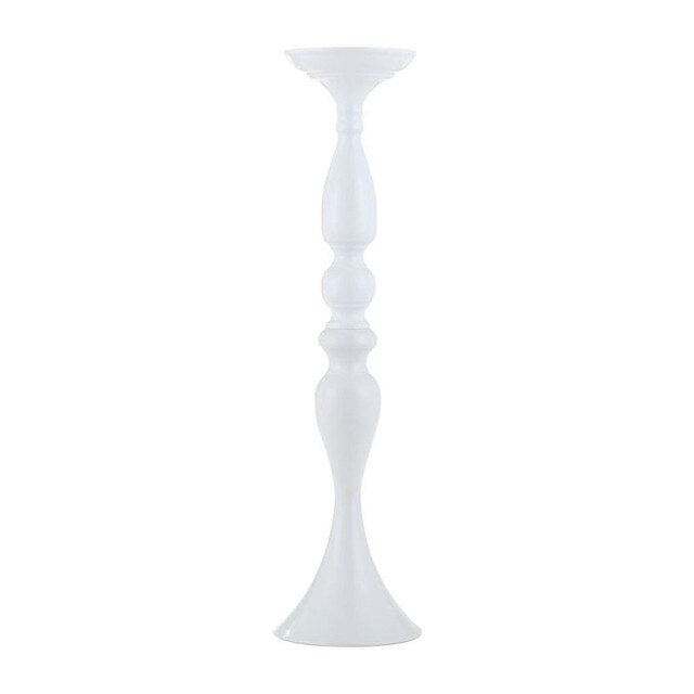 Mercijzyasang Metal Candle Holders Flowers Vase/Stand Candlestick White Candle Holder Floor Vase Wedding/Table Centerpieces 03