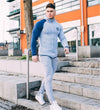 Men's Hoodie Jacket + Pants Tracksuit Male splice Long Sleeve Casual 2 Piece Set male pocket zipper slim Fit Joggers Gym Suit