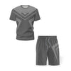 Summer Tracksuit for Men Shorts Sets 2021 New Gym Tshirt and Shorts Suit Sets Casual Clothing Men Sports Wear Mens Sweat Suits