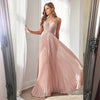 In Stock 2021 Sexy Pink Long Prom Dresses Gala Spaghetti Beaded Pleated Sparkly Women Evening Gown Party Night Backless