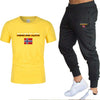 2021new brand men's T-shirt and trouser summer suit