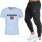 2021new brand men's T-shirt and trouser summer suit