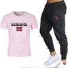 2021new brand men's T-shirt and trouser summer suit