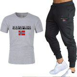 2021new brand men's T-shirt and trouser summer suit