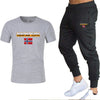 2021new brand men's T-shirt and trouser summer suit