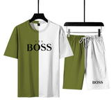 Brand Boss Summer Thin Men's  Sportswear Suit Two Piece