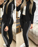 Spring Autumn 2 Two Piece Set Women Outfits Activewear Zipper Top Leggings Women Matching Set Tracksuit Female Outfits for Women