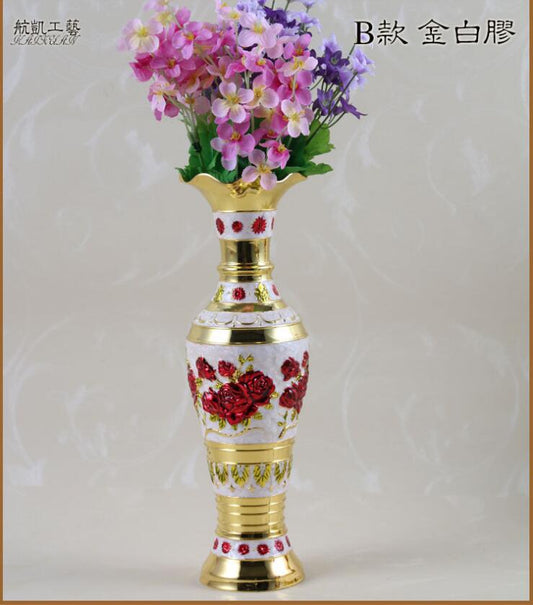 Europe Painted rose metal flowers vases for centerpieces for weddings Table top vase Home decoration vase floor vases HP077