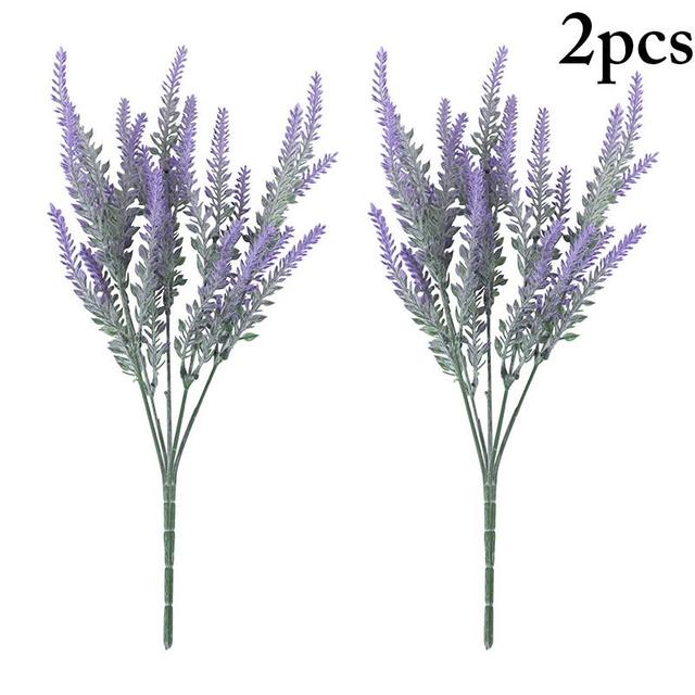 2pcs Lavender Wedding Decorative Flower Vase for Home Decor Artificial Flowers Grain Christmas Fake Plant