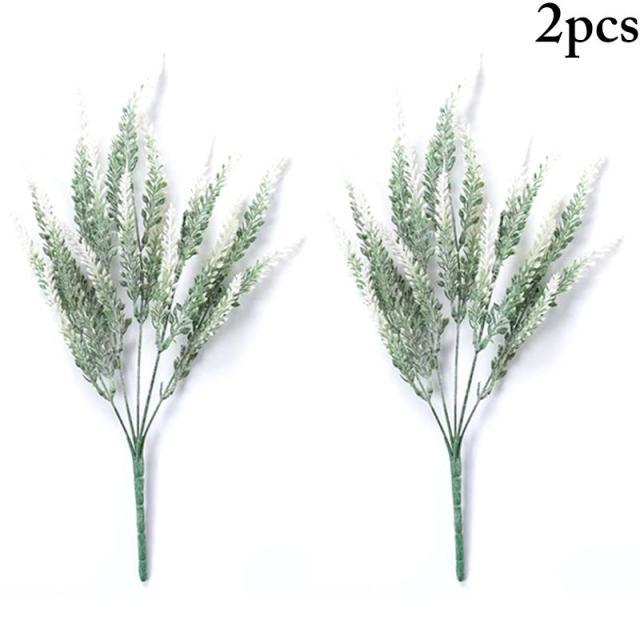 2pcs Lavender Wedding Decorative Flower Vase for Home Decor Artificial Flowers Grain Christmas Fake Plant