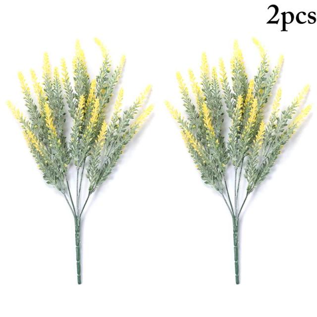 2pcs Lavender Wedding Decorative Flower Vase for Home Decor Artificial Flowers Grain Christmas Fake Plant