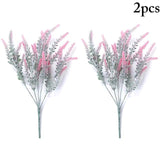 2pcs Lavender Wedding Decorative Flower Vase for Home Decor Artificial Flowers Grain Christmas Fake Plant
