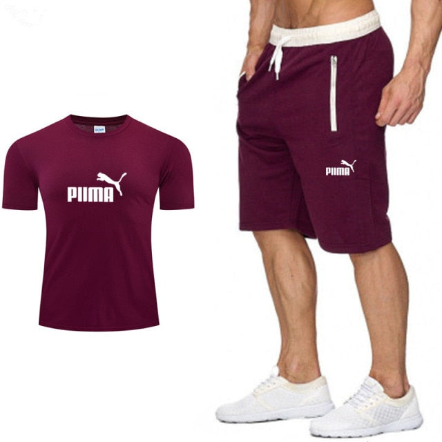 PUMA Leisure Men's Sportswear  Suit Short Sleeves  2 piece set