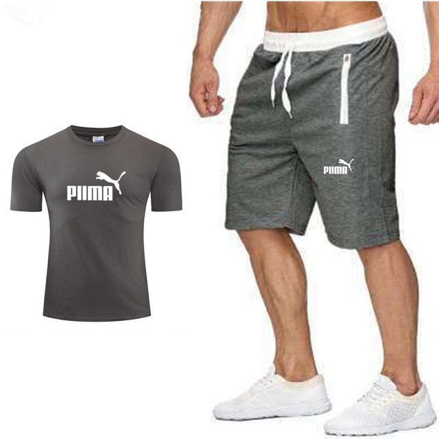 PUMA Leisure Men's Sportswear  Suit Short Sleeves  2 piece set