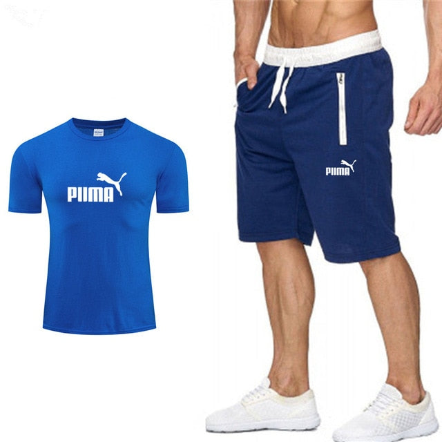 PUMA Leisure Men's Sportswear  Suit Short Sleeves  2 piece set