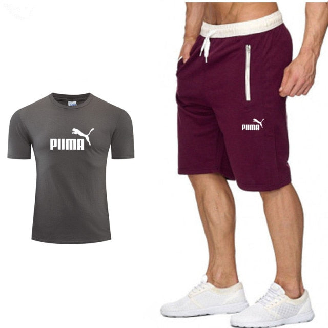 PUMA Leisure Men's Sportswear  Suit Short Sleeves  2 piece set