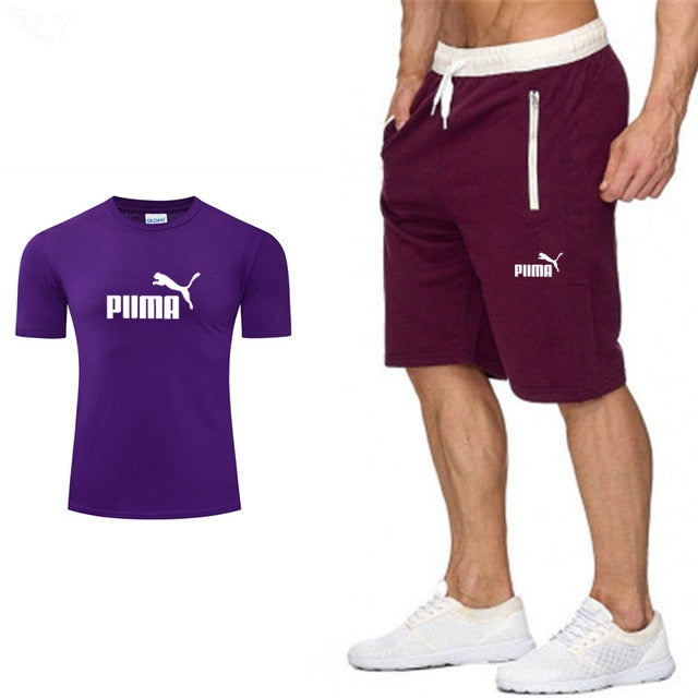 PUMA Leisure Men's Sportswear  Suit Short Sleeves  2 piece set