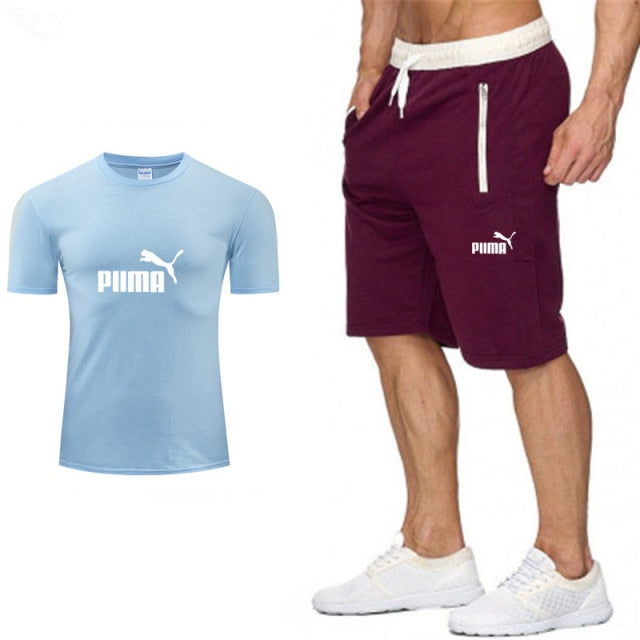 PUMA Leisure Men's Sportswear  Suit Short Sleeves  2 piece set