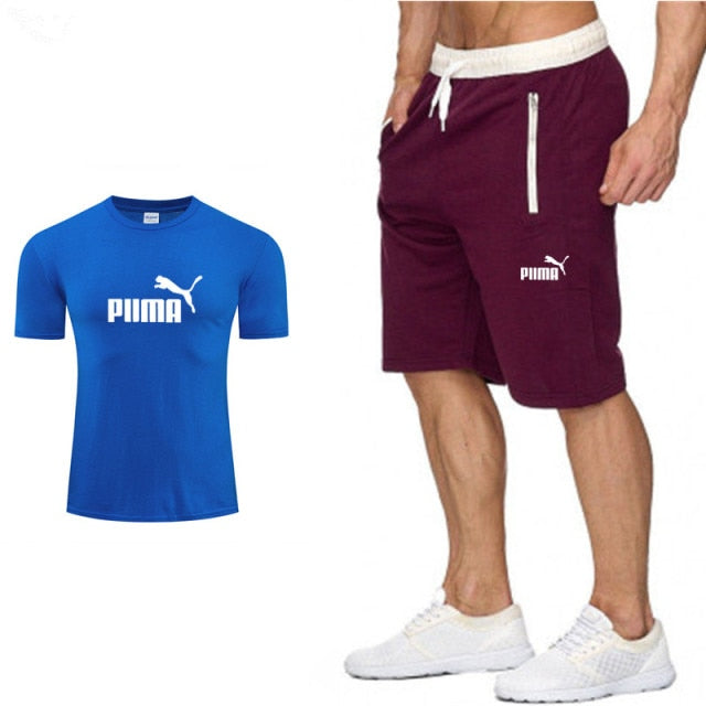 PUMA Leisure Men's Sportswear  Suit Short Sleeves  2 piece set