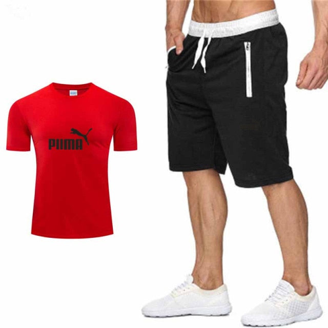 PUMA Leisure Men's Sportswear  Suit Short Sleeves  2 piece set