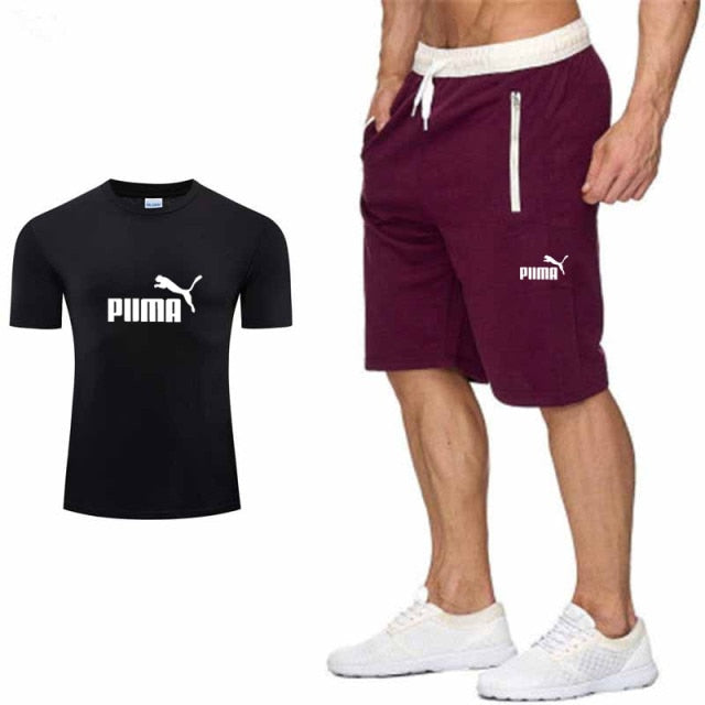 PUMA Leisure Men's Sportswear  Suit Short Sleeves  2 piece set