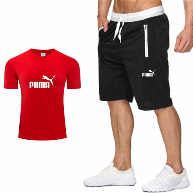 PUMA Leisure Men's Sportswear  Suit Short Sleeves  2 piece set