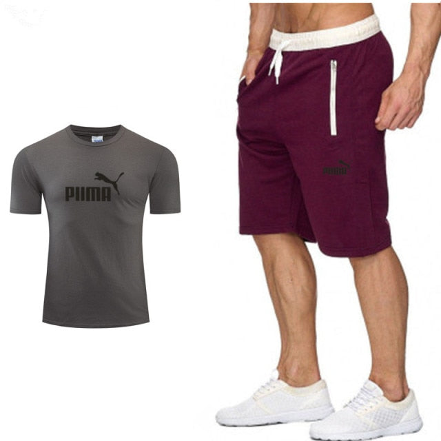 PUMA Leisure Men's Sportswear  Suit Short Sleeves  2 piece set