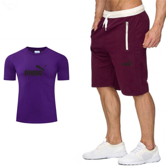 PUMA Leisure Men's Sportswear  Suit Short Sleeves  2 piece set