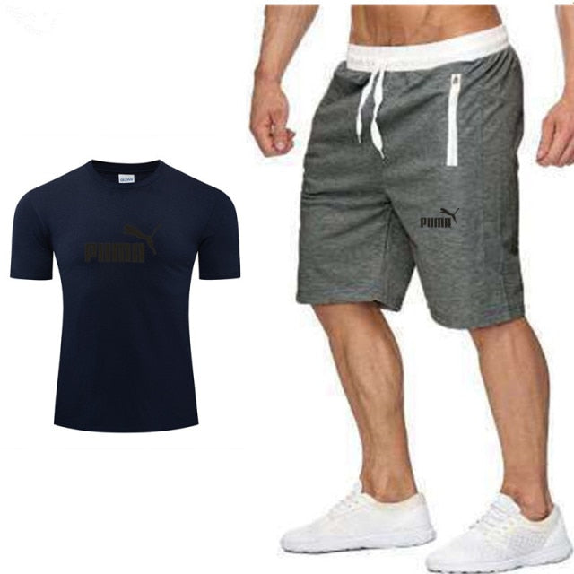 PUMA Leisure Men's Sportswear  Suit Short Sleeves  2 piece set