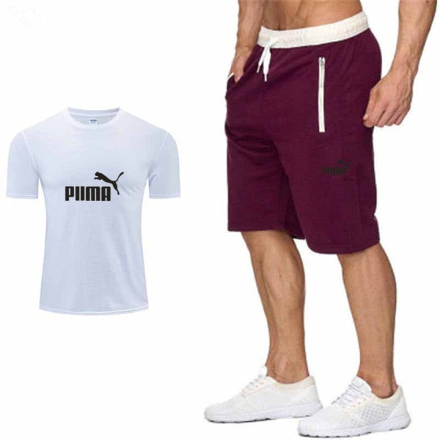 PUMA Leisure Men's Sportswear  Suit Short Sleeves  2 piece set